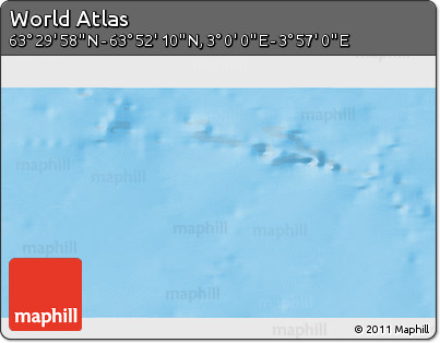 Physical 3D Map of the Area around 63° 41' 4" N, 3° 28' 30" E