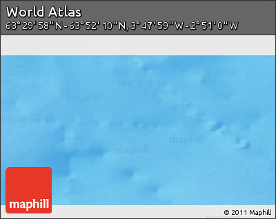 Physical 3D Map of the Area around 63° 41' 4" N, 3° 19' 30" W