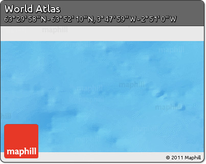 Physical 3D Map of the Area around 63° 41' 4" N, 3° 19' 30" W