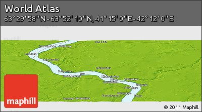 Physical Panoramic Map of the Area around 63° 41' 4" N, 41° 43' 30" E