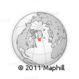 Outline Map of the Area around 63° 41' 4" N, 44° 7' 30" W, rectangular outline