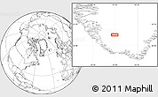 Blank Location Map of the area around 63° 41' 4" N, 47° 31' 29" W