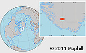 Gray Location Map of the area around 63° 41' 4" N, 47° 31' 29" W