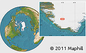 Satellite Location Map of the area around 63° 41' 4" N, 47° 31' 29" W