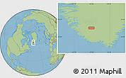 Savanna Style Location Map of the area around 63° 41' 4" N, 47° 31' 29" W