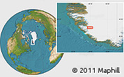 Satellite Location Map of the area around 63° 41' 4" N, 49° 13' 30" W