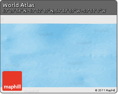 Physical 3D Map of the Area around 63° 41' 4" N, 54° 19' 30" W