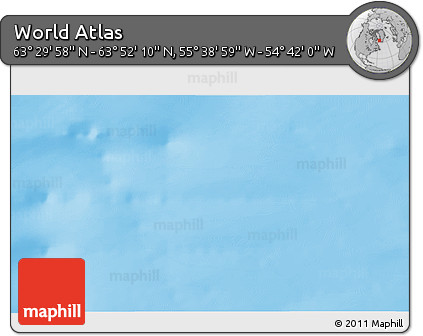 Physical 3D Map of the Area around 63° 41' 4" N, 55° 10' 29" W