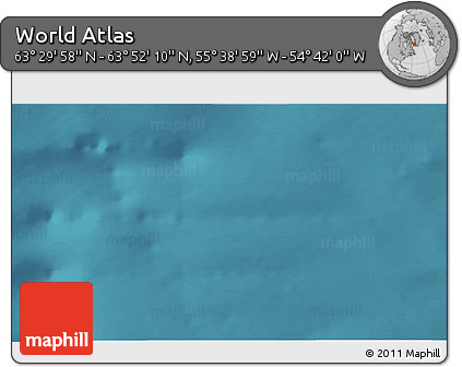 Satellite 3D Map of the Area around 63° 41' 4" N, 55° 10' 29" W