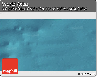 Satellite 3D Map of the Area around 63° 41' 4" N, 55° 10' 29" W