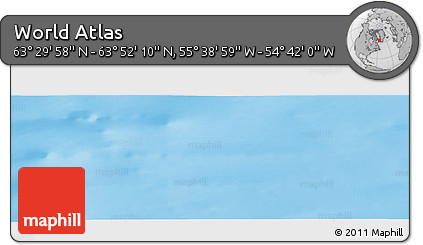 Physical Panoramic Map of the Area around 63° 41' 4" N, 55° 10' 29" W