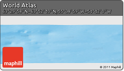 Physical Panoramic Map of the Area around 63° 41' 4" N, 55° 10' 29" W