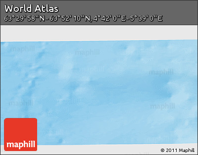 Physical 3D Map of the Area around 63° 41' 4" N, 5° 10' 30" E