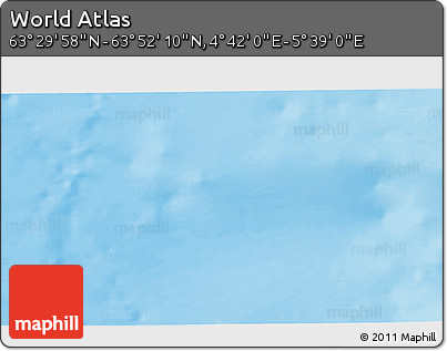 Physical 3D Map of the Area around 63° 41' 4" N, 5° 10' 30" E
