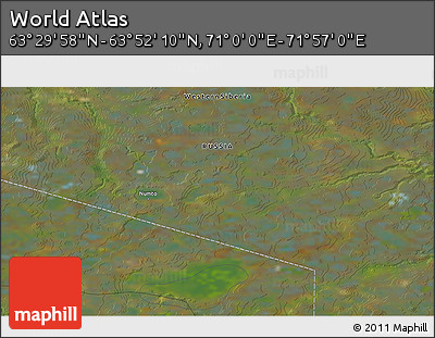 Satellite 3D Map of the Area around 63° 41' 4" N, 71° 28' 29" E