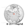 Outline Map of the Area around 63° 41' 4" N, 86° 46' 30" E, rectangular outline
