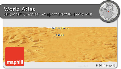 Political Panoramic Map of the Area around 63° 41' 4" N, 99° 31' 30" E