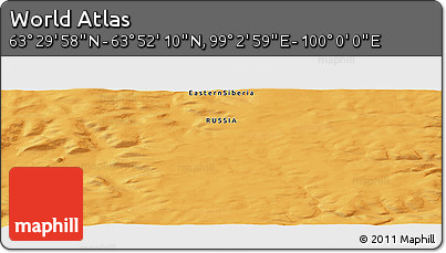 Political Panoramic Map of the Area around 63° 41' 4" N, 99° 31' 30" E