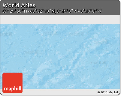 Physical 3D Map of the Area around 63° 41' 4" N, 9° 16' 30" W