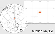 Blank Location Map of the area around 63° 7' 48" S, 150° 31' 30" E