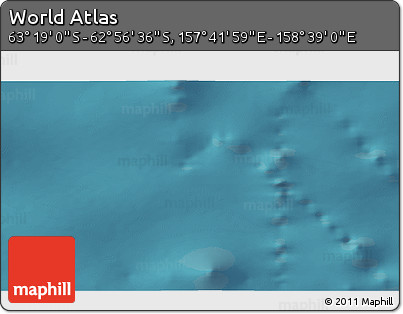 Satellite 3D Map of the Area around 63° 7' 48" S, 158° 10' 30" E