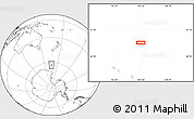Blank Location Map of the area around 63° 7' 48" S, 165° 49' 29" E