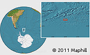 Satellite Location Map of the area around 63° 7' 48" S, 36° 28' 30" W