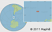 Savanna Style Location Map of the area around 63° 7' 48" S, 72° 10' 30" W