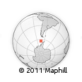 Outline Map of the Area around 63° 7' 48" S, 73° 52' 30" W, rectangular outline