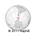 Outline Map of the Area around 63° 7' 48" S, 74° 43' 29" W, rectangular outline
