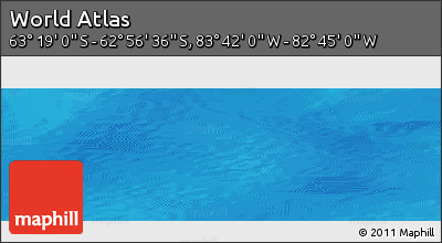 Shaded Relief Panoramic Map of the Area around 63° 7' 48" S, 83° 13' 29" W