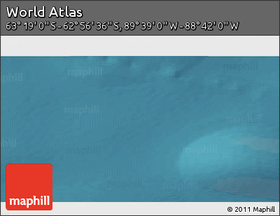 Satellite 3D Map of the Area around 63° 7' 48" S, 89° 10' 30" W