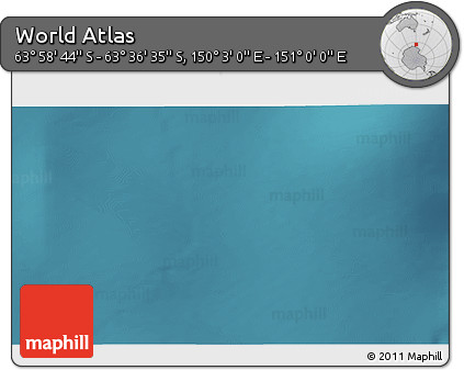 Satellite 3D Map of the Area around 63° 47' 40" S, 150° 31' 30" E
