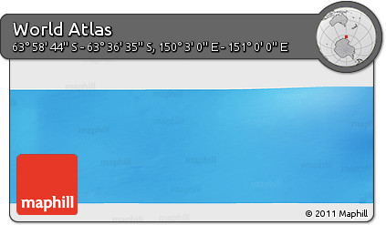 Physical Panoramic Map of the Area around 63° 47' 40" S, 150° 31' 30" E