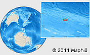 Shaded Relief Location Map of the area around 63° 47' 40" S, 167° 31' 30" E