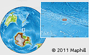 Physical Location Map of the area around 63° 47' 40" S, 171° 46' 30" E