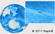 Shaded Relief Location Map of the area around 63° 47' 40" S, 174° 19' 29" E
