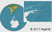 Satellite Location Map of the area around 63° 47' 40" S, 55° 10' 29" W