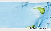 Physical 3D Map of the area around 63° 47' 40" S, 61° 58' 30" W