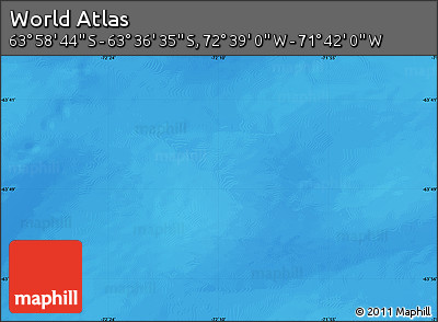 Physical Map of the Area around 63° 47' 40" S, 72° 10' 30" W