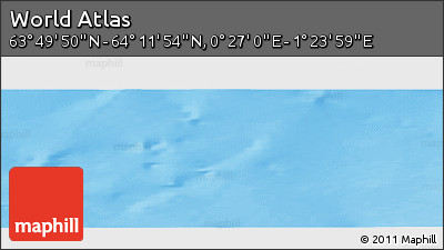 Physical Panoramic Map of the Area around 64° 0' 52" N, 0° 55' 29" E