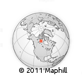 Outline Map of the Area around 64° 0' 52" N, 104° 28' 29" W, rectangular outline