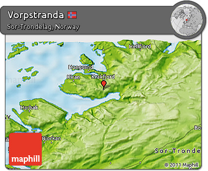 Physical 3D Map of Vorpstranda