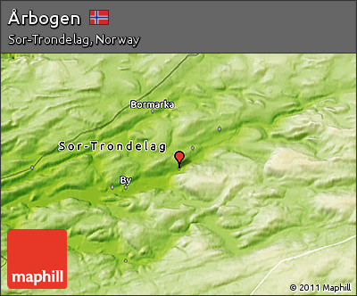 Physical 3D Map of Årbogen