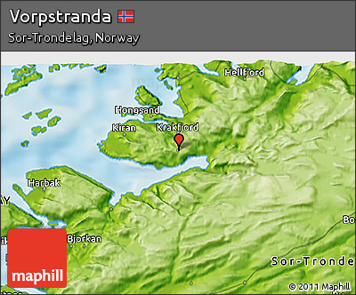 Physical 3D Map of Vorpstranda