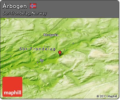 Physical 3D Map of Årbogen