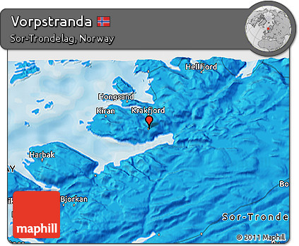 Political 3D Map of Vorpstranda