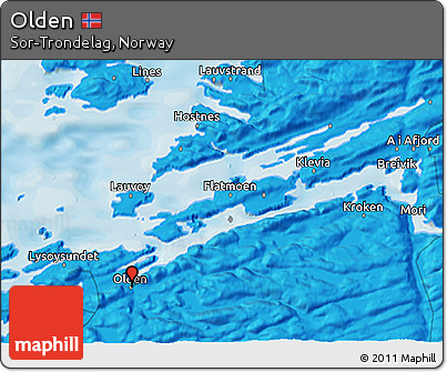 Political 3D Map of Olden