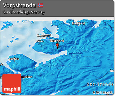 Political 3D Map of Vorpstranda
