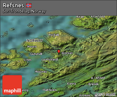 Satellite 3D Map of Refsnes